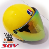 SGV TRENDY YELLOW HELMET WITH REBORN GOLD VISOR