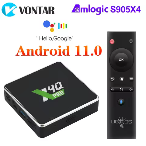 UGOOS X4Q Pro Smart TV BOX Android 11 Amlogic S905X4 LPDDR4 4GB 32GB Winevine L1 CEC HDR 1000M BT 4K