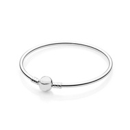 Sterling Silver Bangle Bracelet 100% 925 Sterling Silver Bangle Bracelet Fit Original European Charms Diy Jewelry