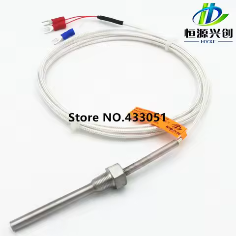 PT1000 RTD temperature sensor(resistance temperature detect) PT 1/4'' Thread (2meter) L 100mm
