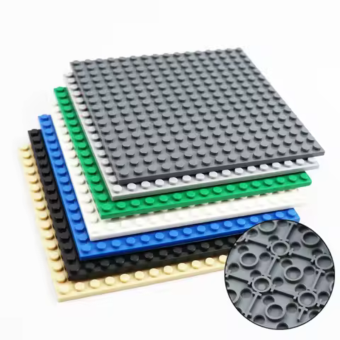 1 Piece 16x16 Double-sided Base Plates MOC Building Blocks Educational Baseplate Compatible with Leg