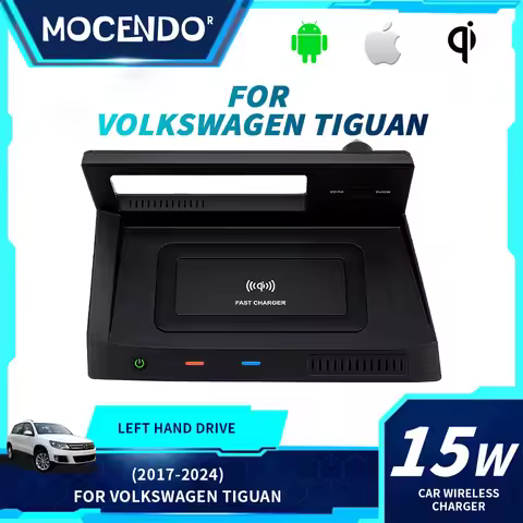 For Volkswagen Tiguan 15W Fast Charger Car Wireless Charger Car Accessories Tools Car Charger Wirele