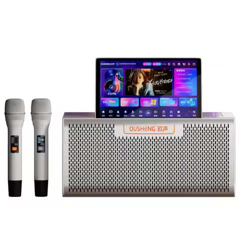 Ousheng All-in-One Home Karaoke Machine Dual Microphones Android KTV Audio System Outdoor Smart Juke