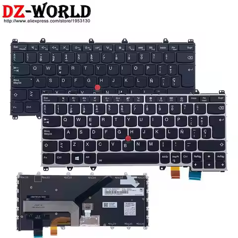 LAS Latin SP Spanish Keyboard for Lenovo Thinkpad X380 S1 Yoga 260 370 3rd 4th Laptop 01AV726 01EN39