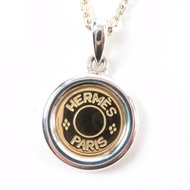 Excellent condition ☆ HERMES AG925 750 Sellier hardware combination necklace pendant silver yellow g