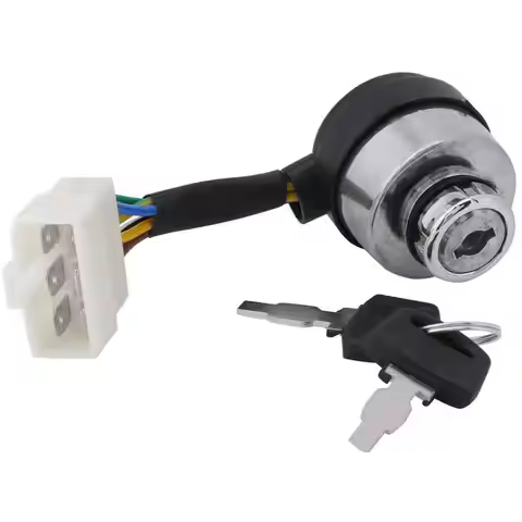 6 Wire Way Diesel Generator Gas Ignition Start Key Lock Combination Switch For 2.5-6.5KW 188F Gas Ge