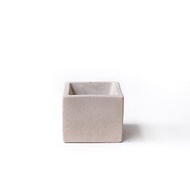 (現貨) 奶茶系列 | 小方形純色水泥盆器 可搭同色系底盤