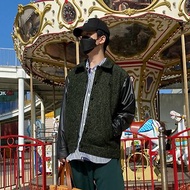 KAIKAI - Faded - 羊毛混紡拼色棒球夾克