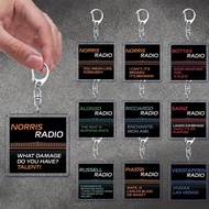 F1 Formula One Team Radio Meme keychain with funny Acrylic racers to decorate backpacks and bags as 