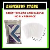 58 X 89 TOPLOADER TRANSPARENT CARD SLEEVE (100PLY PER PACK)