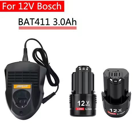 For BOSCH 12V 3.0Ah BAT411 Replacement Battery Bosch 12V Battery BAT412A BAT413A D-70745GOP 26073360