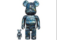 (現貨)BE@RBRICK Jackson Pollock Studio CHROME Ver.100％ & 400％ bearbrick