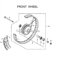 EX5 Dream Honda C100 Front Hub Wheel Parts