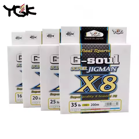 100% Japan Original YGK G-SOUL X8 JIGMAN 200M 300M 8 Braided Multicolour Fishing Line High Stength P