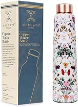 Pure Copper Water Bottle Experience the Benefits of MERCAPE® Pure Copper Water Bottle - Joint Less, Leak Proof (900ml) (Classic 11)