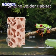 TECHSPOT Magnetic Reptile Shelter, Plastic Climbing Tunnel Jumping Spider Habitat, Exploration Innov