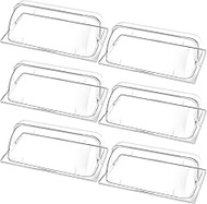 Ziliny 6 Packs Clear Chafing Dish Cover Full Size Roll Top Bakery Pan Display Cover Clear Plastic Ch