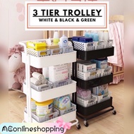 [FREE DELIVERY] 3 Tier Multifunction Trolley Storage Racks Office Shelves Toys Storage | Troli 3 Tingkat Beroda
