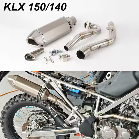 Motorcycle exhaust full system For Kawasaki KLX150 KLX150BF KLX150L KLX 140 Motorcycle off-Road klx 