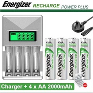 Energizer AAA 900mAh 2450mAh Rechargeable Battery with Storage Box Universal 4 Slots LCD Smart NI-MH