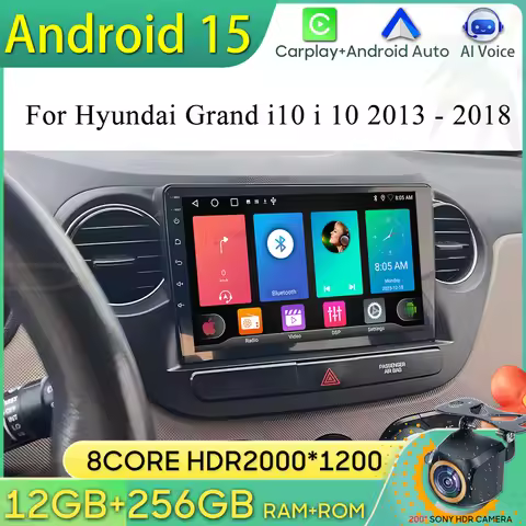 Android 15 Car Radio For Hyundai Grand i10 i 10 2013 2014 2015 2016 2017 2018 GPS Navigation Android