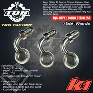 90 degree stainless steel TQ6 K1 Universal fitting banjo bolt