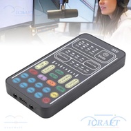 CRAFT I9 Voice Changer Set, 8 Voice 16 Modes Recording Mini Sound Card, Portable LED Lights USB Rech