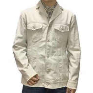 LEVIS 香港製 米白色 狩獵夾克 工作外套 牛仔 單寧夾克 中長版 經典 獵裝 李維斯 vintage Safari Jacket 古著