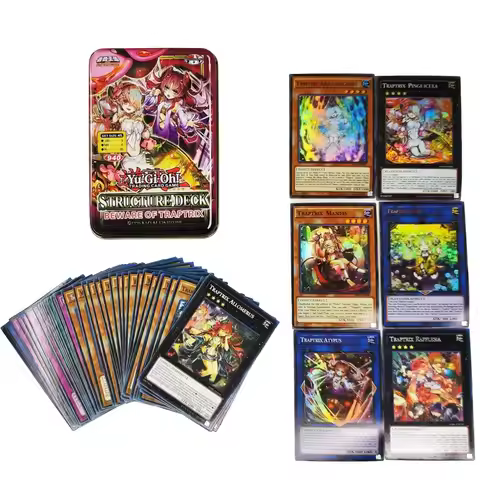 Yu-Gi-Oh Deck 940 BEWARE OF TRAPTRIX English Holographic Golden White Dragon Duel Game Collection Ca