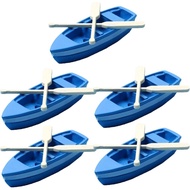 Kisangel 5 Sets Miniature Rowboat with Oars Mini Boat Model Canoe Model Toy Boat Figurine Nautical H