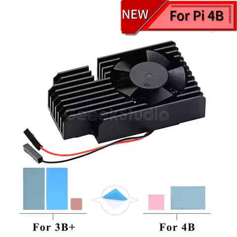New In Stock! CNC Extreme Cooling Fan Heatsink Heat Sink Kit For Raspberry Pi 4B / 3B+(Plus)/ 3B RPI