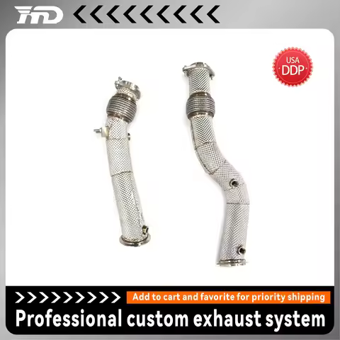 HMD for BMW X3M X4M F97 F98 2019-2021 Catless Downpipe Sport Down Pipe High Flow Without OPF