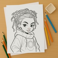 50 Sheets of Cute Urban Style Children's Pictures - Format A4 & A5