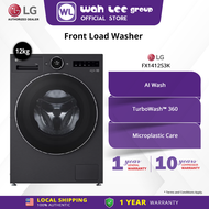 LG 12KG Front Load Washing Machine FX1412S3K - AI DD™ Intelligent Care TurboWash™360 Steam+™ Allergy