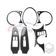 For Nissan 370Z 2009-2020 Carbon Fiber Interior Full Decorative Cover Trim Sticker Dash Bodykit 8Pcs
