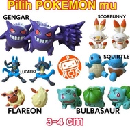Pokemon Figure GENGAR - FLAREON - LUCARIO - SCORBUNNY - BULBASAUR