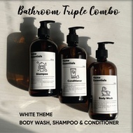 Minimalist Aesthetic Soap Bottles Dish Soap Hand Soap Baby Bottle Wash Shampoo Body Wash Conditioner (Bottle + Sticker)