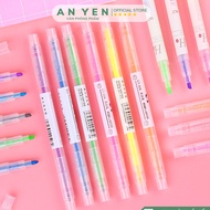 Line memory pen, 2-tip highlighter pen