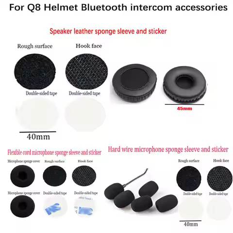 Motorcycle helmet Bluetooth intercom accessories For Ejeas Q8 Bluetooth walkie-talkie leather cover 