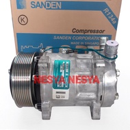Sanden SD7H15 Car AC Compressor Compressor - Pully 8PK - 24 Volt 24V - Brand: SANDEN ORI (New/Baru)