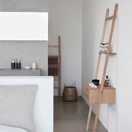 【Hübsch】－880413 北歐風橡木多功能抽屜掛衣架 展示架