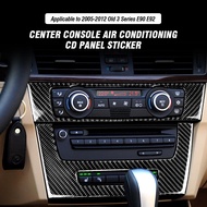 Compatible with 2005-2012 BMW E90 E92 3 Series Carbon Fiber Automotive Air Conditioning CD Control Panel Cover, Automotive Interior Sticker Accessories