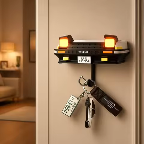 AE86 Car Creative Hook Headlight Key Storage Rack Keychain Holder for Vehicle Decoration Key Holder 