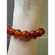 Carnelian red agate bracelet with round beads 12 mm_Jade_PU 4u nature_motivation and confidence