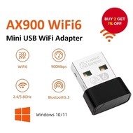 Wireless Receiver AX900 USB WiFi 6 Bluetooth 53 Adapter 2-in-1 Dongle Dual Band 24G/5GHz Network Pen