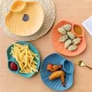 Wholesale plastic shell plates for eating dumplings, household vinegar plates