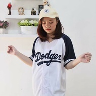 DODGERS WHITE&NAVY UNISEX BASEBALL JERSEY