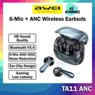 Awei TA11 ANC 6 Mic Wireless Earbuds ENC Noise Cancellation Awei Earbuds Awei Bluetooth Earbuds T28