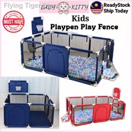 ✽Kids Playpen Play Fence Stainless Steel Hexagon Yard Indoor Outdoor