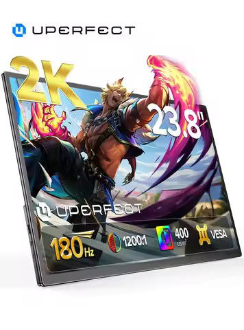 UPERFECT Portable Monitor 23.8" 180Hz 2K Gaming Display With VESA IPS Screen HDMI Type C For PC PS4 